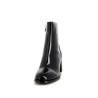 Bottines en cuir vernis noir Emilie Karston